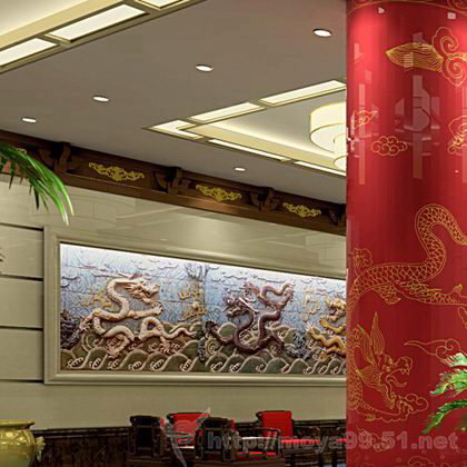 酒店设计效果图局部